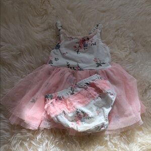 Floral Pink Tutu Dress 6-9mo